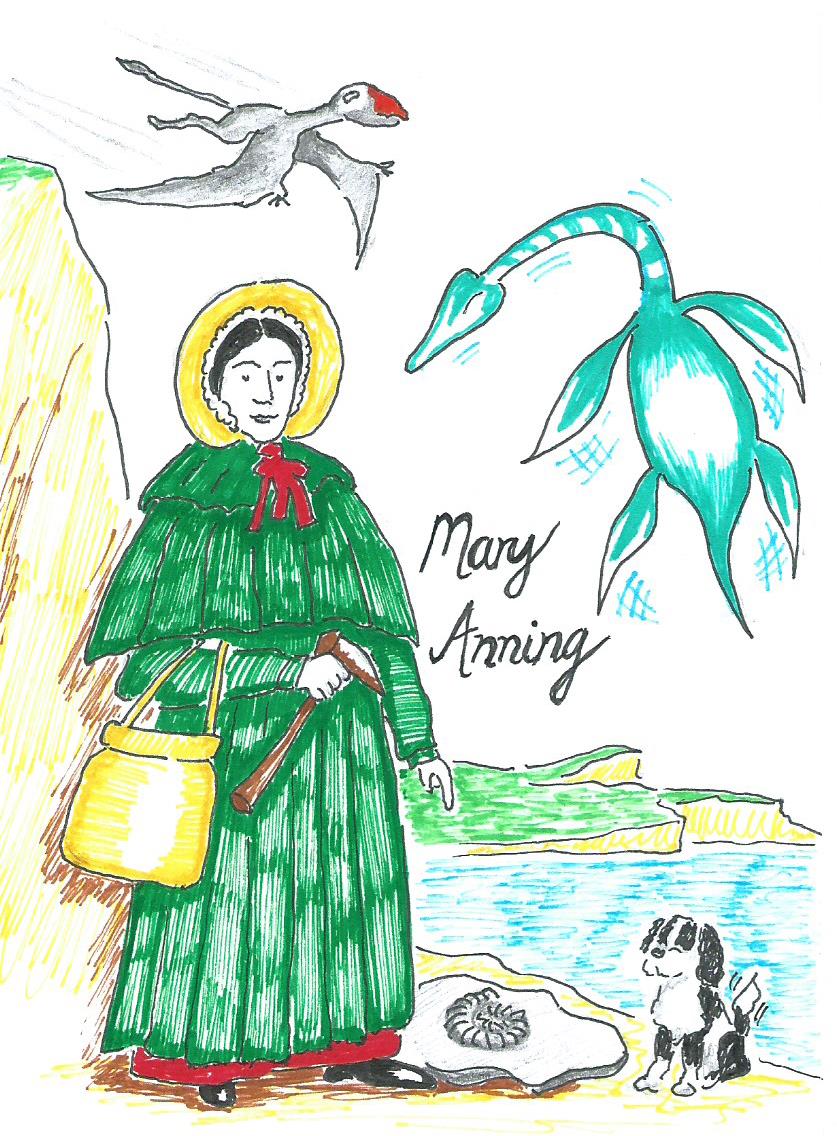 Mary Anning, Princess of Paleontology, Lyme Regis, Fossils, Pterosaur, Plesiosaur, pioneer, fossil, hunter, Dorset, United Kingdom, On This Day, History, Science, Natural History. dinosaurs.