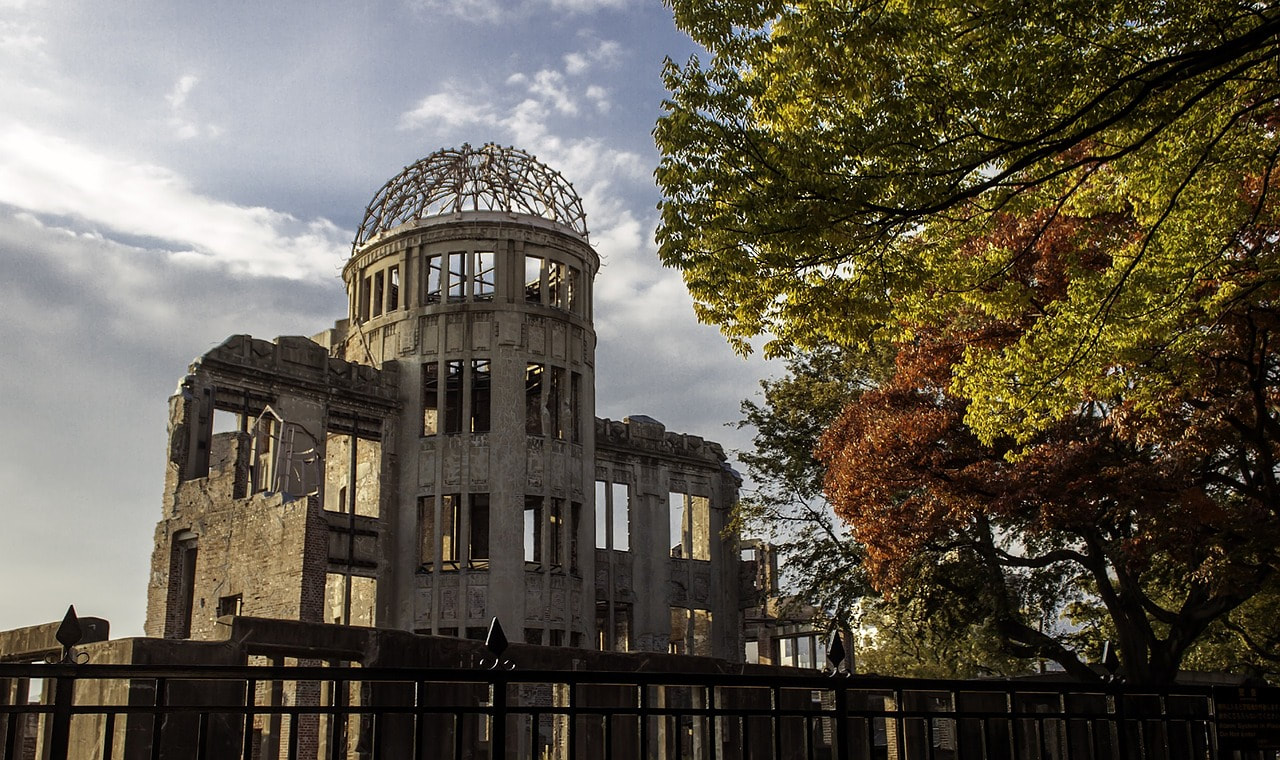 Hiroshima, Japan, Dome, Atom Bomb, USA, World War Two, Trees